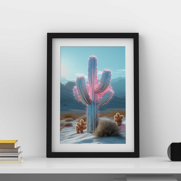 Neon-Cactus Black Frame