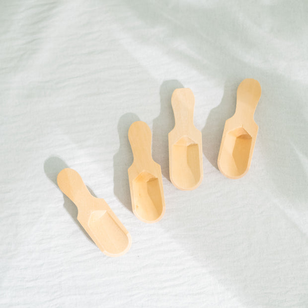 Herbs wooden spoons