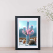 Neon-Cactus Black Frame