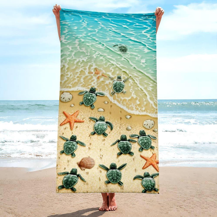 turtles-Microfiber towel